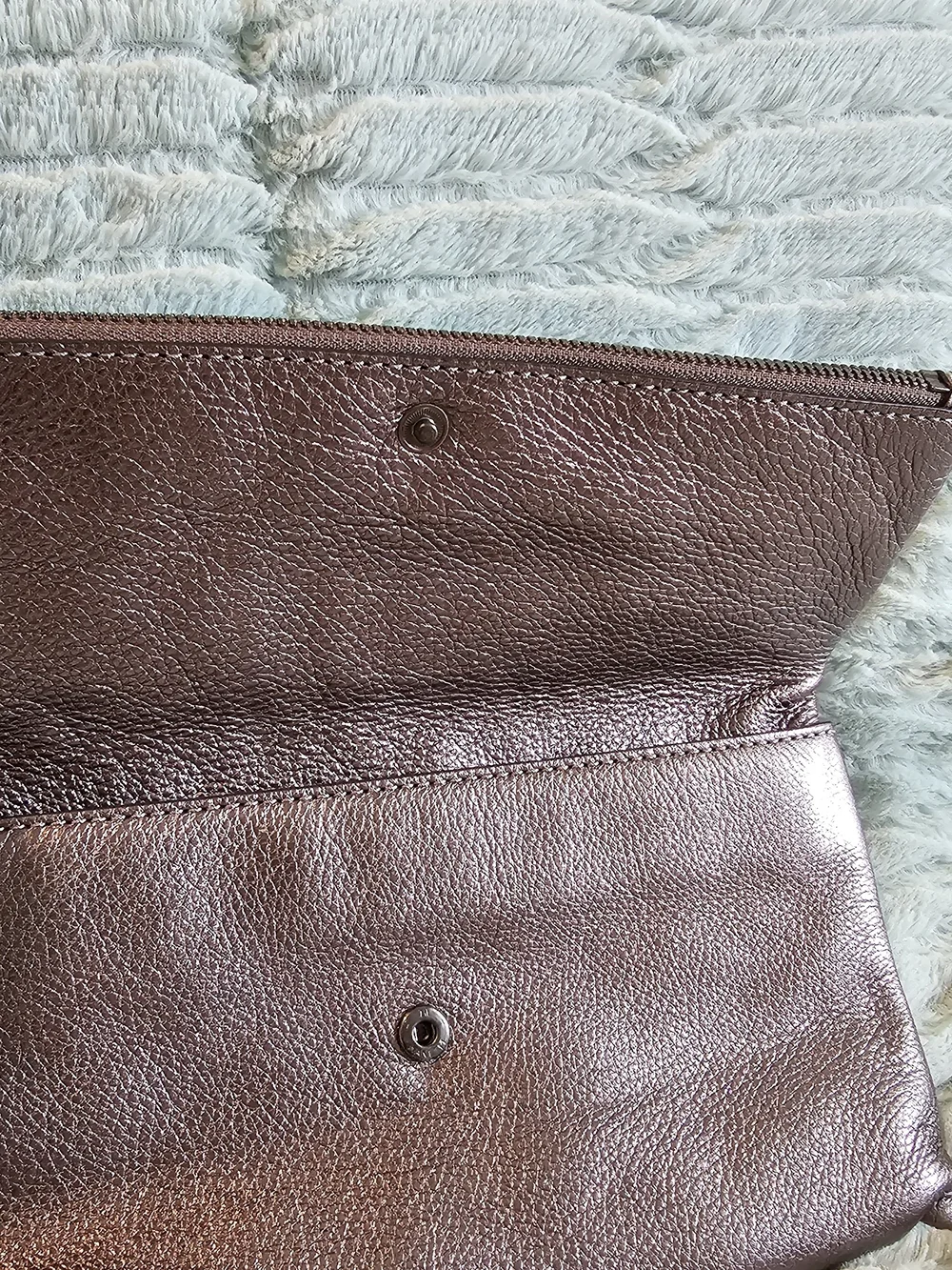 Michael Kors Leather Foldover Clutch